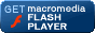 Macromedia Flash Playerをダウンロードする。